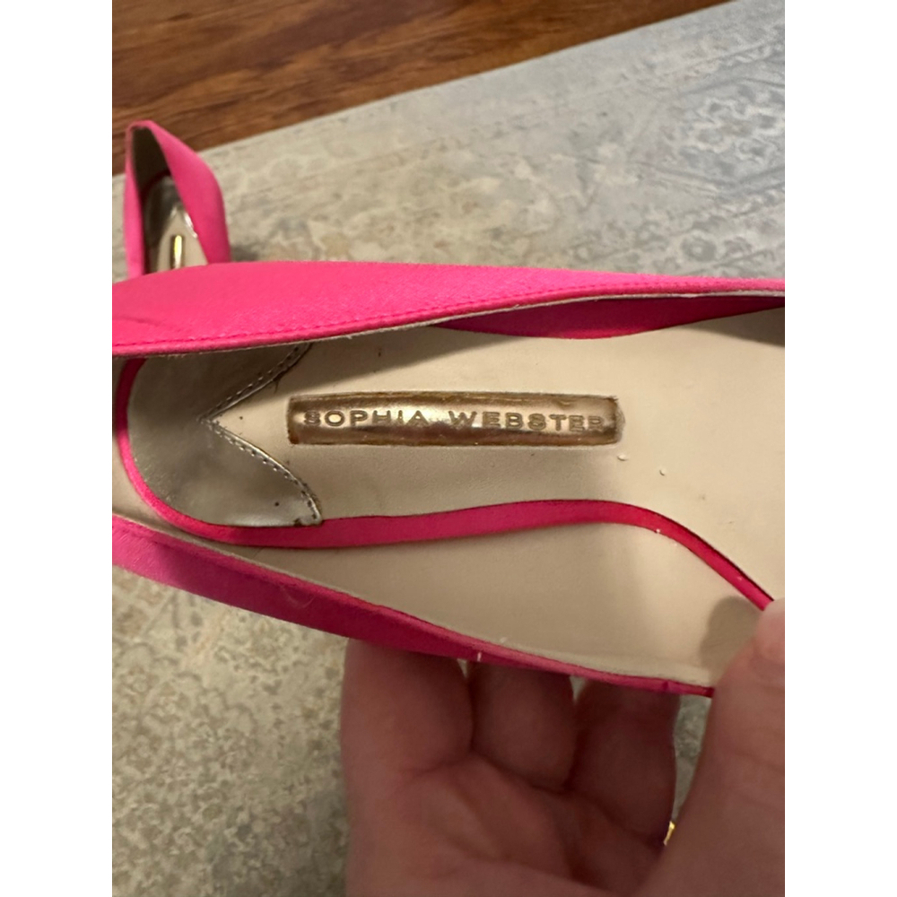 Women's Sophia Webster Pink Heels with Teal Embellishments Size 37 - Picture 4 of 8